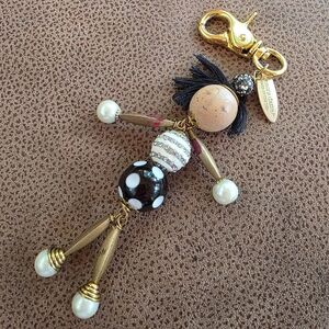 Gold and Black Dancing Lady Keychain/Purse Charm